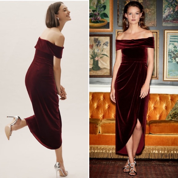 bhldn edison velvet dress